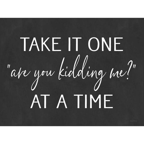 Are You Kidding Me? Black Modern Wood Framed Art Print with Double Matting by Lettered And Lined