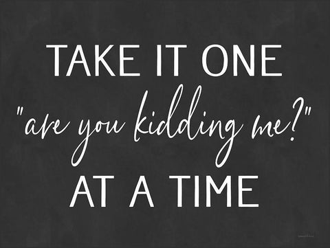 Are You Kidding Me? White Modern Wood Framed Art Print with Double Matting by Lettered And Lined