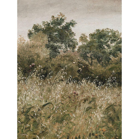 Flowers in the Field I White Modern Wood Framed Art Print by Lettered And Lined