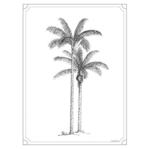 Timeless Palms White Modern Wood Framed Art Print by Lettered And Lined