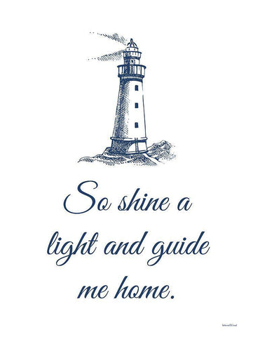 Guide Me Home Black Ornate Wood Framed Art Print with Double Matting by Lettered And Lined