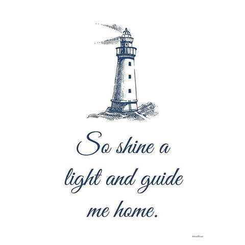 Guide Me Home Black Modern Wood Framed Art Print by Lettered And Lined