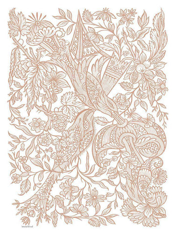 Pretty Pattern White Modern Wood Framed Art Print with Double Matting by Lettered And Lined