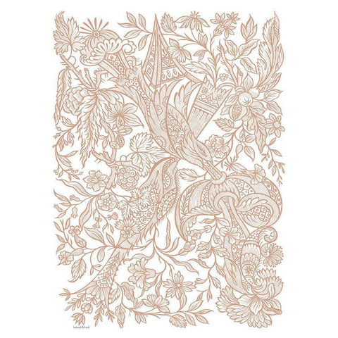 Pretty Pattern Black Modern Wood Framed Art Print with Double Matting by Lettered And Lined