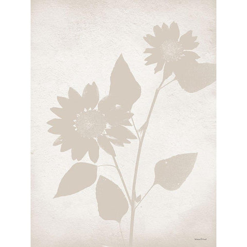 Floral Silhouette III Gold Ornate Wood Framed Art Print with Double Matting by Lettered And Lined