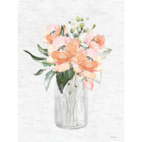 Spring Floral I Black Modern Wood Framed Art Print by Lettered And Lined