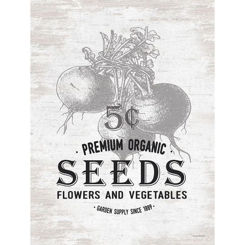 Seeds White Modern Wood Framed Art Print by Lettered And Lined