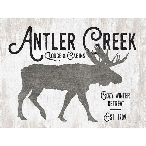 Antler Creek Gold Ornate Wood Framed Art Print with Double Matting by Lettered And Lined