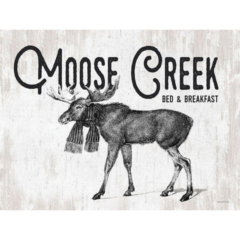 Moose Creek Gold Ornate Wood Framed Art Print with Double Matting by Lettered And Lined