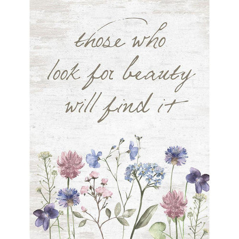 Look for Beauty Black Modern Wood Framed Art Print by Lettered and Lined