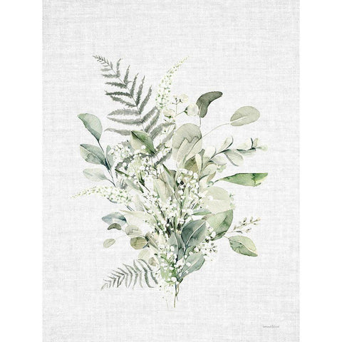 Leafy Retreat 7 Gold Ornate Wood Framed Art Print with Double Matting by Lettered and Lined