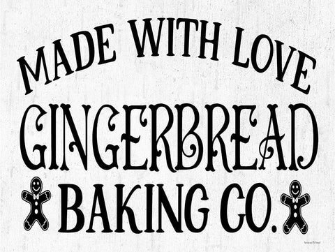 Gingerbread Baking Co. Black Modern Wood Framed Art Print by Lettered and Lined