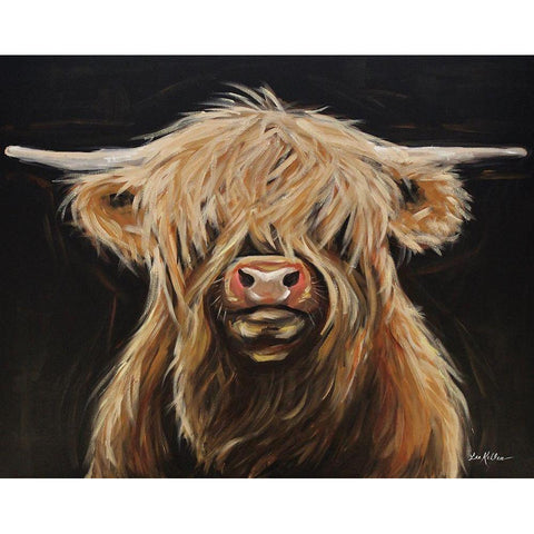 Highland Cow II   Gold Ornate Wood Framed Art Print with Double Matting by Keller, Lee