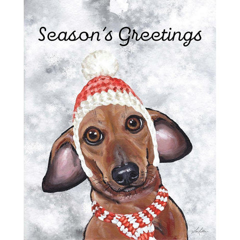 Seasons Greetings White Modern Wood Framed Art Print by Keller, Lee