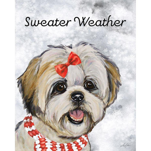 Sweater Weather White Modern Wood Framed Art Print by Keller, Lee