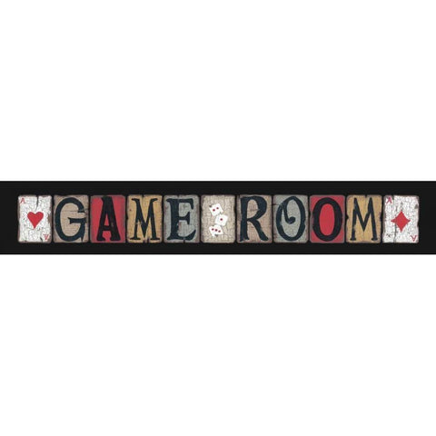 Game Room White Modern Wood Framed Art Print by Spivey, Linda