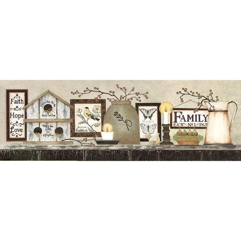 Family is a Blessing Black Modern Wood Framed Art Print with Double Matting by Spivey, Linda