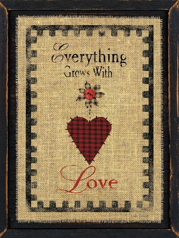 With Love Black Ornate Wood Framed Art Print with Double Matting by Spivey, Linda