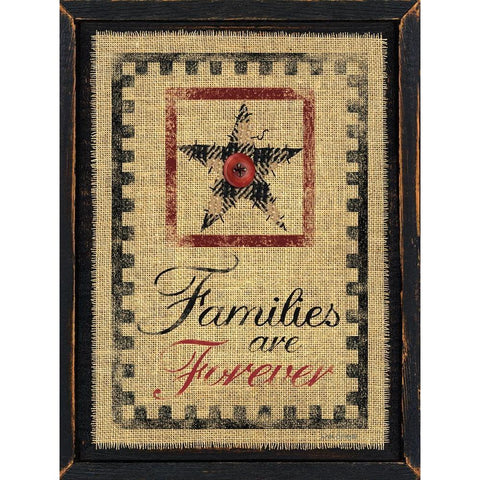 Families are Forever Gold Ornate Wood Framed Art Print with Double Matting by Spivey, Linda