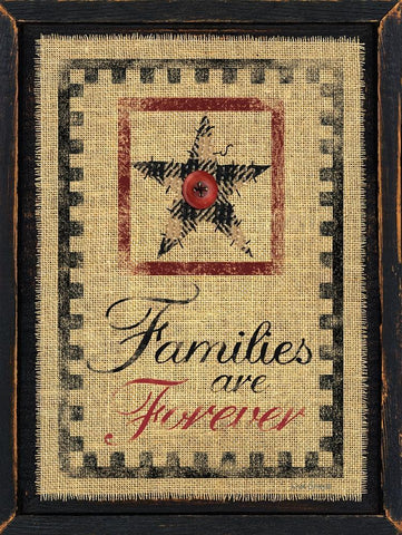 Families are Forever Black Ornate Wood Framed Art Print with Double Matting by Spivey, Linda