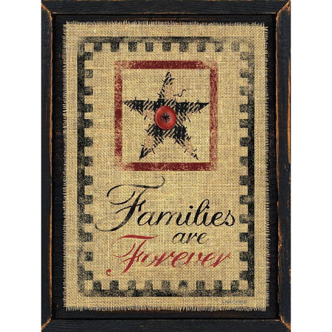 Families are Forever Black Modern Wood Framed Art Print by Spivey, Linda