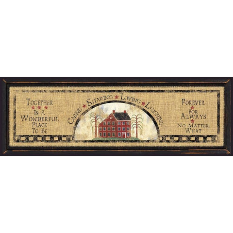 House Sampler Black Modern Wood Framed Art Print with Double Matting by Spivey, Linda