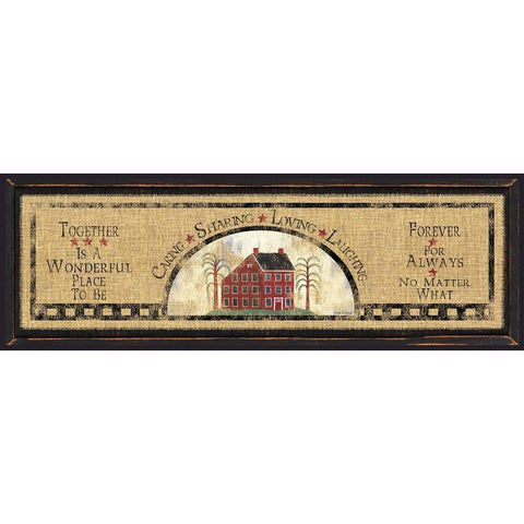 House Sampler Gold Ornate Wood Framed Art Print with Double Matting by Spivey, Linda