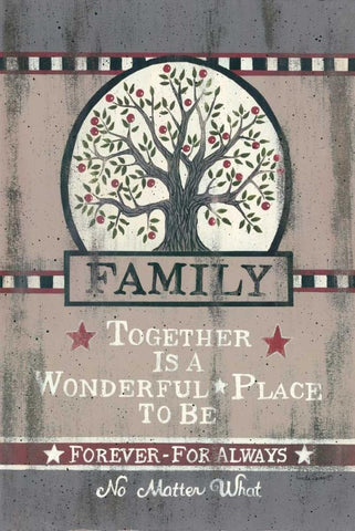 Family Tree Black Ornate Wood Framed Art Print with Double Matting by Spivey, Linda