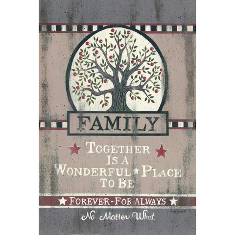 Family Tree Gold Ornate Wood Framed Art Print with Double Matting by Spivey, Linda