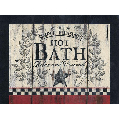 Hot Bath Gold Ornate Wood Framed Art Print with Double Matting by Spivey, Linda