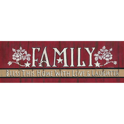 Family Blessing Gold Ornate Wood Framed Art Print with Double Matting by Spivey, Linda