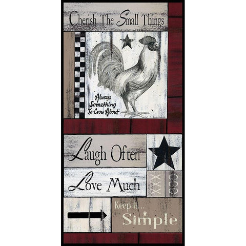 Cherish the Small Things Black Modern Wood Framed Art Print by Spivey, Linda