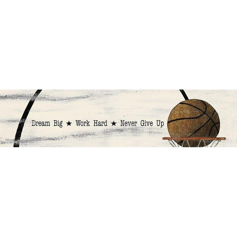 Basketball - Dream Gold Ornate Wood Framed Art Print with Double Matting by Spivey, Linda
