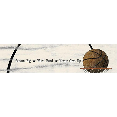 Basketball - Dream Black Modern Wood Framed Art Print by Spivey, Linda