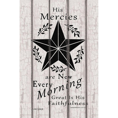 His Mercies are New Every Morning    Gold Ornate Wood Framed Art Print with Double Matting by Spivey, Linda