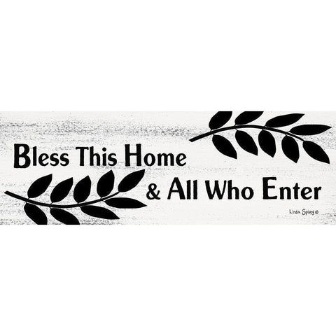 Bless This Home  Gold Ornate Wood Framed Art Print with Double Matting by Spivey, Linda