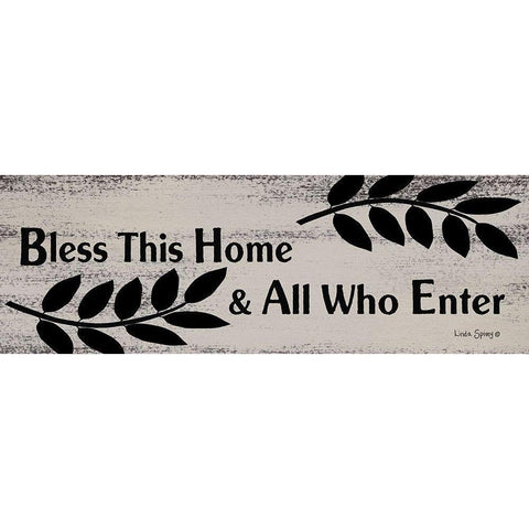 Bless This Home  Gold Ornate Wood Framed Art Print with Double Matting by Spivey, Linda