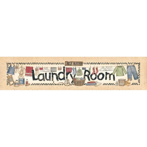 Laundry Room White Modern Wood Framed Art Print by Spivey, Linda