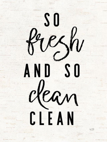 So Fresh and Clean    White Modern Wood Framed Art Print with Double Matting by Lux + Me Designs