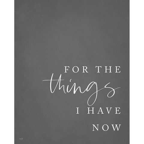 Things I Have Now Black Modern Wood Framed Art Print with Double Matting by Lux + Me Designs