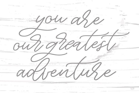 Greatest Adventure White Modern Wood Framed Art Print with Double Matting by Lux + Me Designs