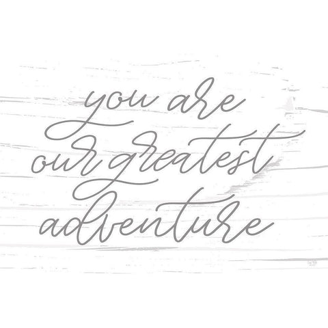 Greatest Adventure White Modern Wood Framed Art Print by Lux + Me Designs