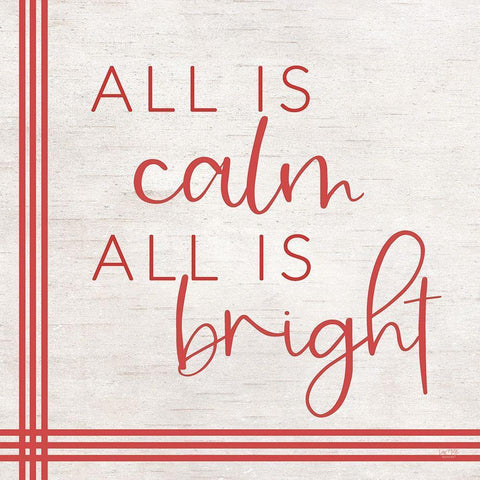 All is Calm I White Modern Wood Framed Art Print with Double Matting by Lux + Me Designs