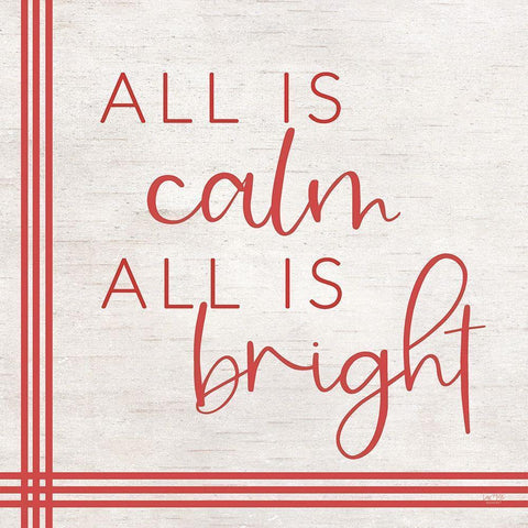 All is Calm I White Modern Wood Framed Art Print by Lux + Me Designs