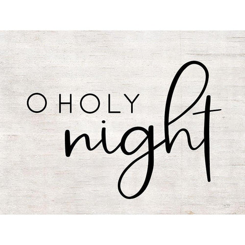 O Holy Night Black Modern Wood Framed Art Print with Double Matting by Lux + Me Designs