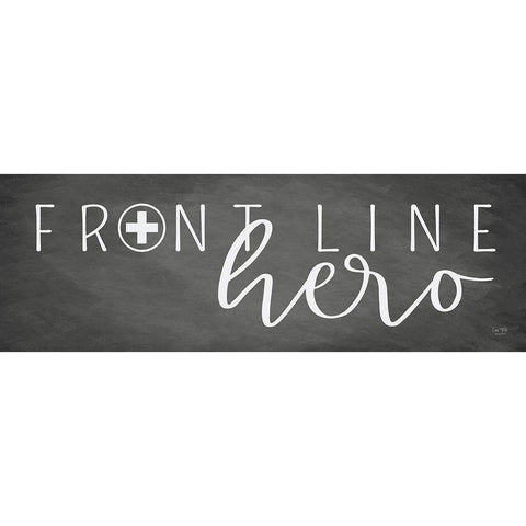 Front Line Hero White Modern Wood Framed Art Print by Lux + Me Designs