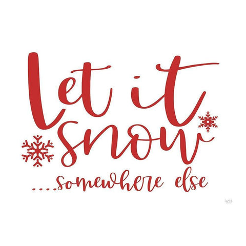 Let It Snow   Black Modern Wood Framed Art Print with Double Matting by Lux + Me Designs