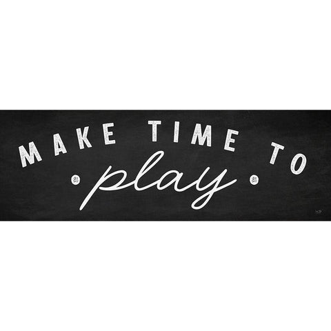 Make Time to Play Black Modern Wood Framed Art Print by Lux + Me Designs