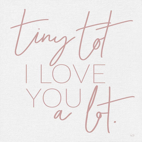 Tiny Tot I Love You Black Modern Wood Framed Art Print by Lux + Me Designs