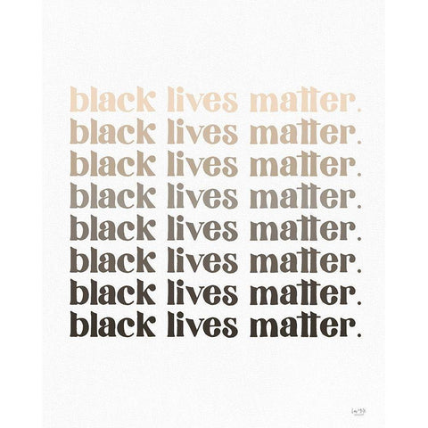 Black Lives Matter II White Modern Wood Framed Art Print by Lux + Me Designs